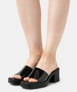 Even&Odd Heeled Mules - Black