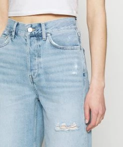 Even&Odd Wide Leg Cropped Jeans - Straight Leg Jeans - Light Blue Denim -Even&Odd Sales Store f9dd786fa6414d4c9ae887b7e78afce5