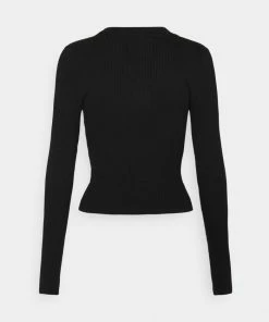 Even&Odd POLO NECKLINE JUMPER - Jumper - Black -Even&Odd Sales Store f9f0317790044bf2b88f839ae071e148