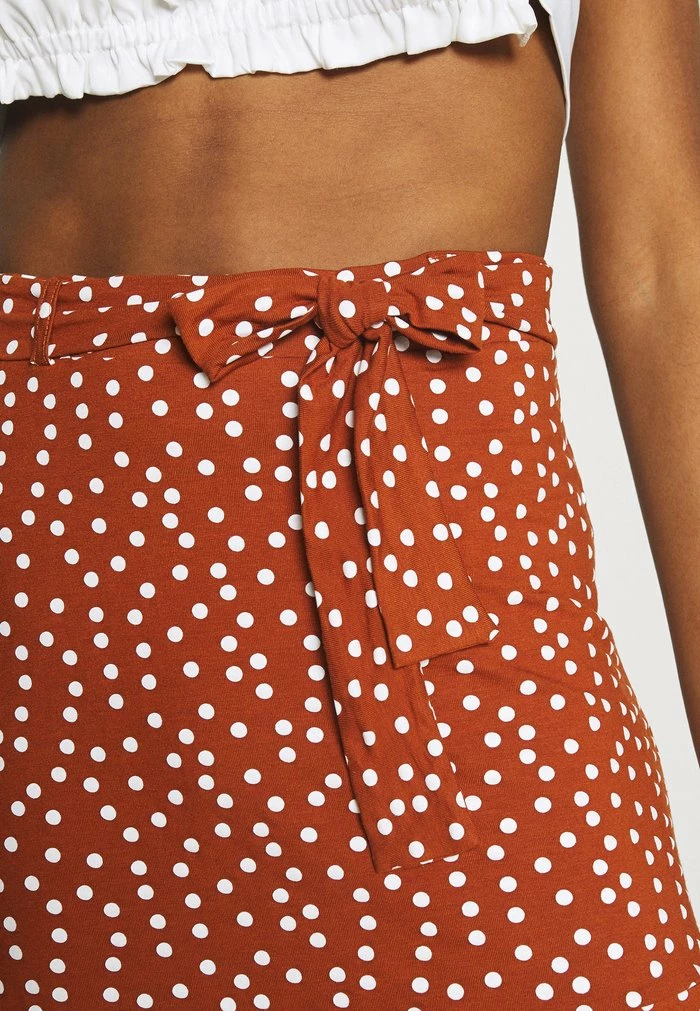 Even&Odd Mini Skirt - Brown/white 8 Even&Odd Mini Skirt - Brown/white - Image 6