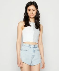 Even&Odd Top - White/mottled Light Grey