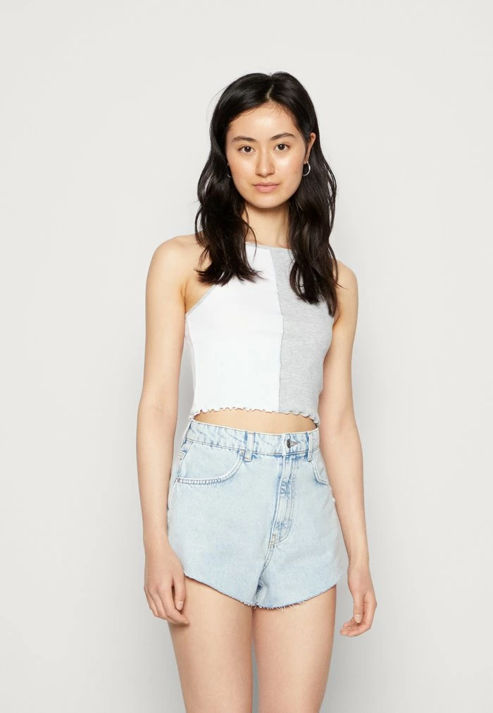 Even&Odd Top - White/mottled Light Grey 3 Even&Odd Top - White/mottled Light Grey