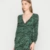 Even&Odd Jersey Dress - Black/green -Even&Odd Sales Store fce963a408fd4485a87e44a7021beca3