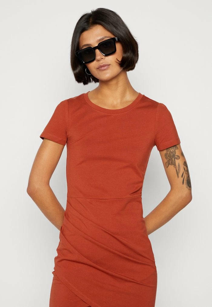 Even&Odd Jersey Dress - Brown 6 Even&Odd Jersey Dress - Brown - Image 4